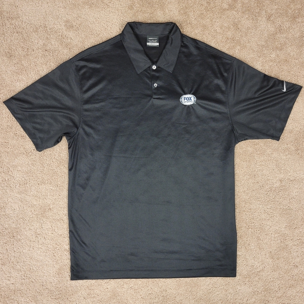 Nike DriFit - Fox Sports Golf Polo Shirt - Black - Men's - XL - Short Sleeve